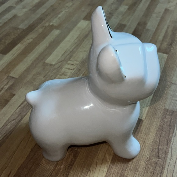 White Boston Terrier Canvas Dog Figurine Tabletop Decor with Gold Accents BNWT - Picture 4 of 9